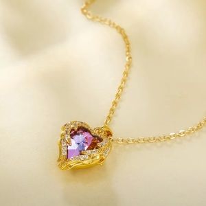 Vibrant Heart w/ Wings Necklace